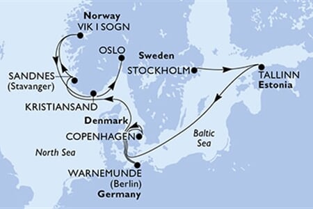MSC SPLENDIDA - Švédsko, Estonsko, Dánsko, Německo, Norsko (ze Stockholmu)