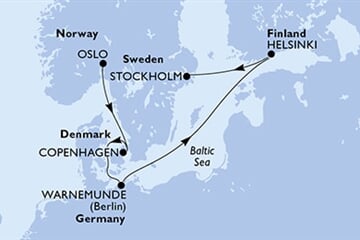 MSC Splendida - Norsko, Dánsko, Německo, Finsko, Švédsko (Oslo)