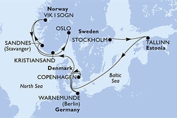 MSC Splendida - Švédsko, Estonsko, Dánsko, Německo, Norsko (ze Stockholmu)