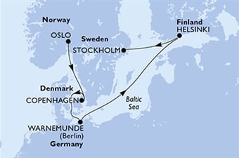 MSC Splendida - Norsko, Dánsko, Německo, Finsko, Švédsko (Oslo)
