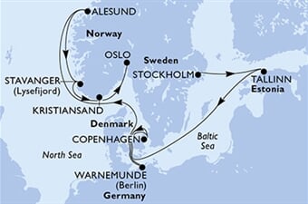 MSC Splendida - Švédsko, Estonsko, Dánsko, Německo, Norsko (ze Stockholmu)