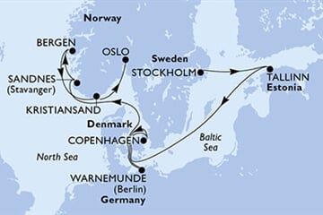 MSC Splendida - Švédsko, Estonsko, Dánsko, Německo, Norsko (ze Stockholmu)