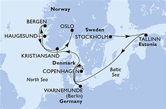 MSC Splendida - Švédsko, Estonsko, Dánsko, Německo, Norsko (ze Stockholmu)