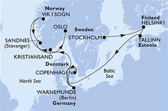 MSC Splendida - Švédsko, Finsko, Estonsko, Dánsko, Německo, ... (ze Stockholmu)