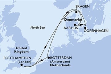 MSC Meraviglia - Velká Británie, Dánsko, Nizozemí (ze Southamptonu)