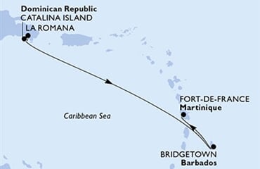 MSC Opera - Dominikán.rep., Barbados, Martinik (z La Romana)