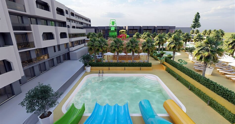 Hotel Atliman Beach Park: fotografie vybavení exteriérů a interiérů ubytování.