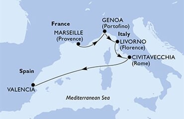 MSC Sinfonia - Francie, Itálie, Španělsko (z Marseille)