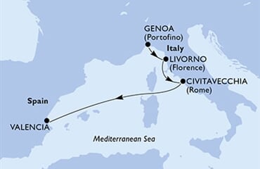 MSC Sinfonia - Itálie, Španělsko (z Janova)