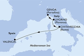 MSC SINFONIA - Olaszország, Spanyolország (a Genova-ből)