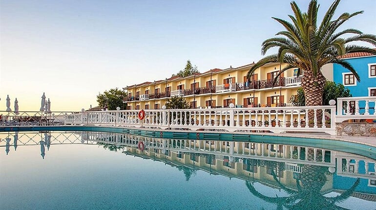 Hotel Aeolos - Skopelos: fotografie vybavení exteriérů a interiérů ubytování.