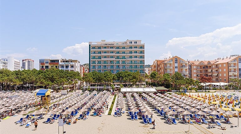 Hotel Albanian Star: fotografie vybavení exteriérů a interiérů ubytování.