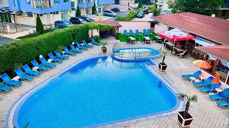 Hotel Belleville - Sunny Beach: fotografie vybavení exteriérů a interiérů ubytování.