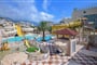 Hotel Mediteran: fotografie vybavení exteriérů a interiérů ubytování.
