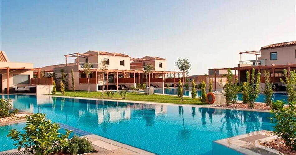 Hotel Apollonion Asterias Resort & Spa: fotografie vybavení exteriérů a interiérů ubytování.