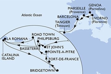 MSC OPERA - Itálie, Francie, Španělsko, Maroko, Antigua a Barbuda, ... (z Janova)