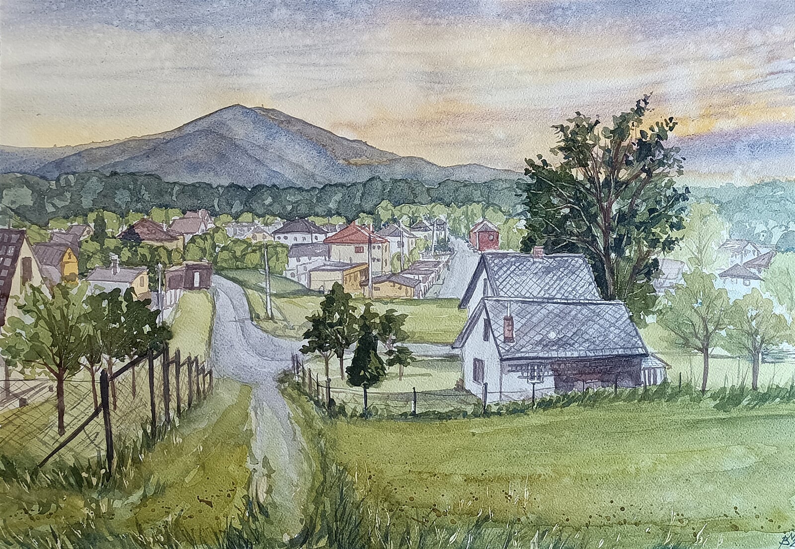Blažena Niemcová: Ve Vendryni, 50 × 70 cm