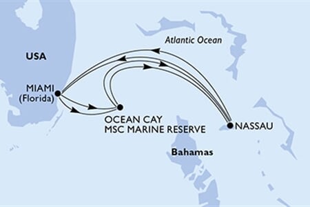 MSC Seaside - USA, Bahamy (z Miami)
