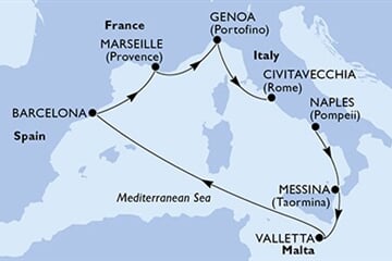 MSC World Europa - Itálie, Malta, Španělsko, Francie (Neapol)