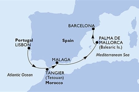 MSC SEAVIEW - Portugalsko, Maroko, Španělsko (z Lisabonu)