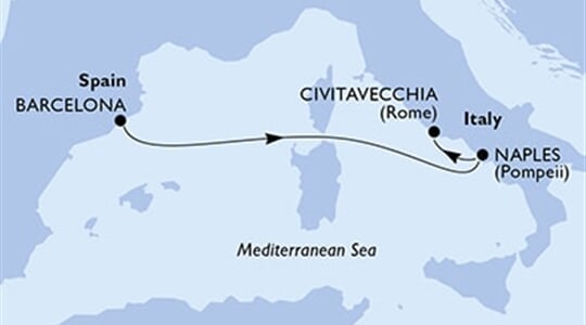 MSC Divina - Španělsko, Itálie (z Barcelony)