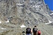 Turistická trasa přímo pod stěnou Matterhornu
