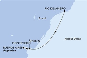 MSC Splendida - Brazílie, Uruguay, Argentina (z Rio de Janeira)