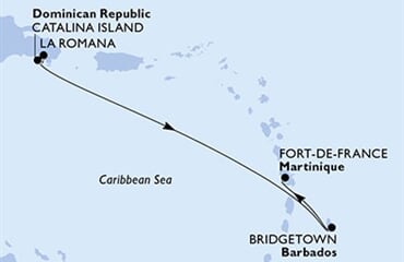 MSC Opera - Dominikán.rep., Barbados, Martinik (z La Romana)