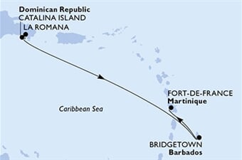 MSC Opera - Dominikán.rep., Barbados, Martinik (z La Romana)
