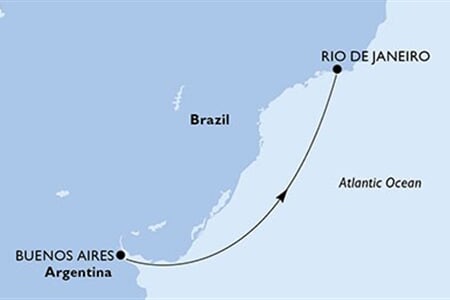 MSC SPLENDIDA - Argentína, Brazília (a Buenos Aires-ből)