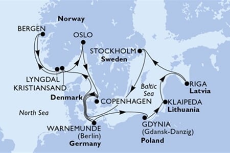 MSC MAGNIFICA - Německo, Polsko, Litva, Lotyšsko, Švédsko, ... (Warnemünde)