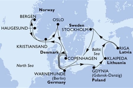MSC MAGNIFICA - Německo, Polsko, Litva, Lotyšsko, Švédsko, ... (Warnemünde)