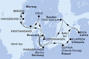 MSC MAGNIFICA - Dánsko, Německo, Norsko, Polsko, Litva, ... (z Kodaně)