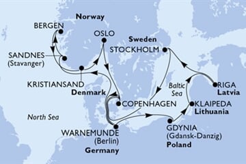 MSC MAGNIFICA - Německo, Polsko, Litva, Lotyšsko, Švédsko, ... (Warnemünde)