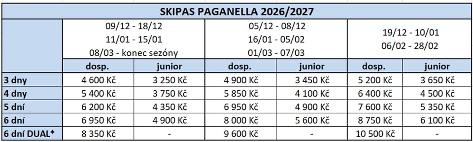 Paganella skipasy