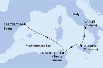 MSC Euribia - Itálie, Tunisko, Španělsko (Neapol)