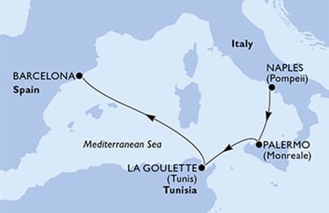 MSC Euribia - Itálie, Tunisko, Španělsko (Neapol)