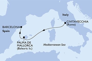 MSC Grandiosa - Itálie, Španělsko (z Civitavecchie)