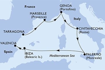 MSC Musica - Španělsko, Francie, Itálie (Tarragona)