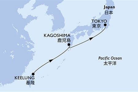 MSC Bellissima - Tchajwan, Japonsko (Keelung)
