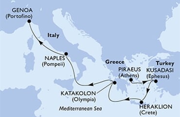 MSC Seaview - Řecko, Turecko, Itálie (z Pirea)