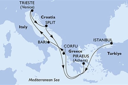 MSC Seaview - Turecko, Řecko, Itálie, Chorvatsko (Istanbul)