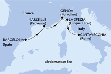 MSC World Europa - Španělsko, Francie, Itálie (z Barcelony)