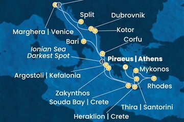 Costa Deliziosa - Řecko, Černá Hora, Itálie (z Pirea)