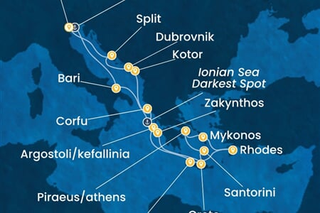 Costa Deliziosa - Itálie, Řecko, Černá Hora (z Benátek)