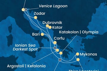 Costa Deliziosa - Itálie, Řecko, Černá Hora (z Benátek)