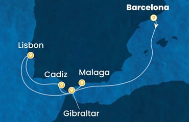 Costa Diadema - Španělsko, Portugalsko, Velká Británie (z Barcelony)