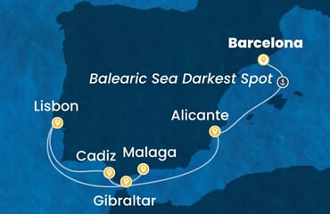 Costa Diadema - Španělsko, Portugalsko, Velká Británie (z Barcelony)