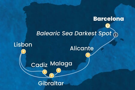Costa Diadema - Španělsko, Portugalsko, Velká Británie (z Barcelony)