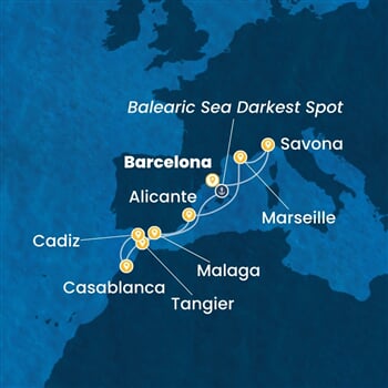 Trasa plavby CDI-BCN10A1R